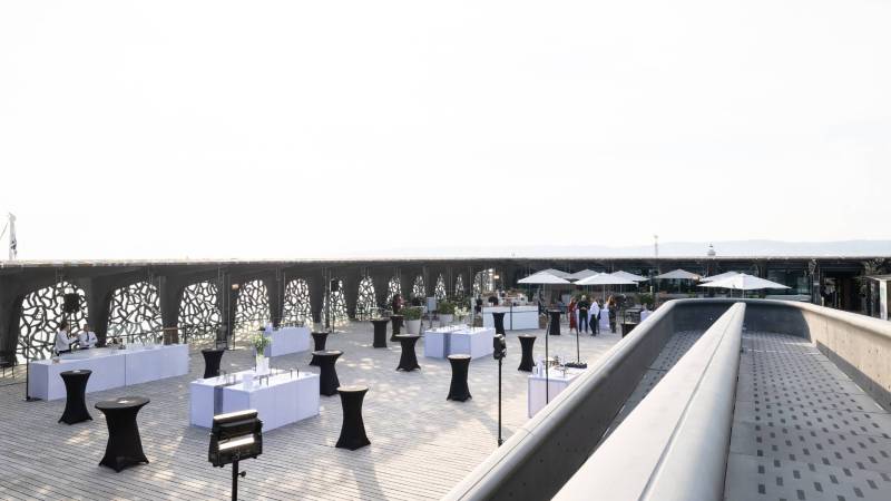 Soirée d'entreprise MUCEM - mise en lumière, sonorisation, écran tv, scène