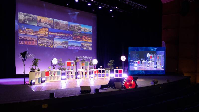 mobilier pour scénographie scénique d'événements professionnels