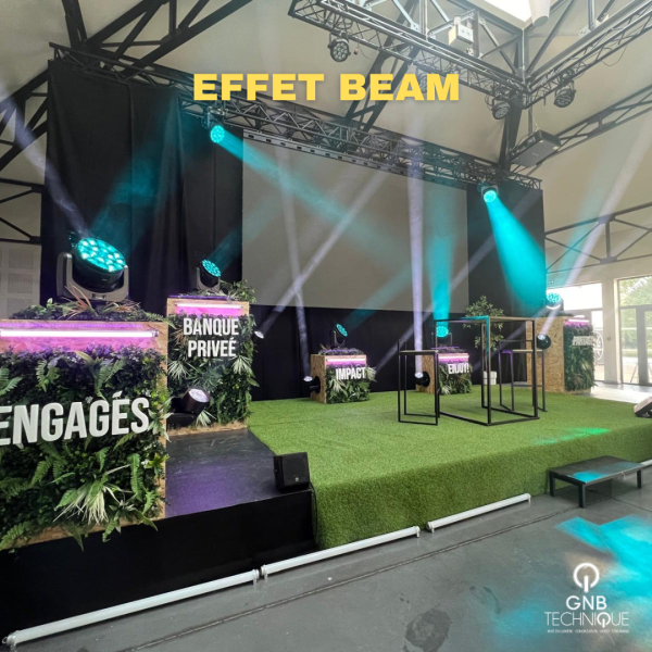éclairage beam pour événement en région paca